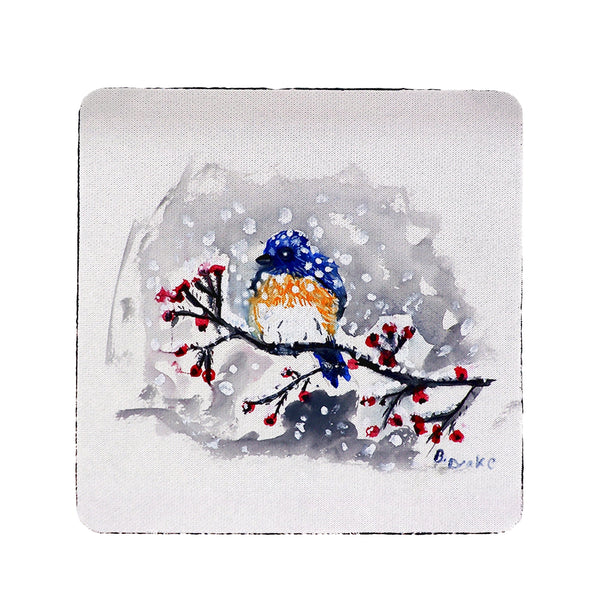 Bluebird in Snow Coaster Set of 4