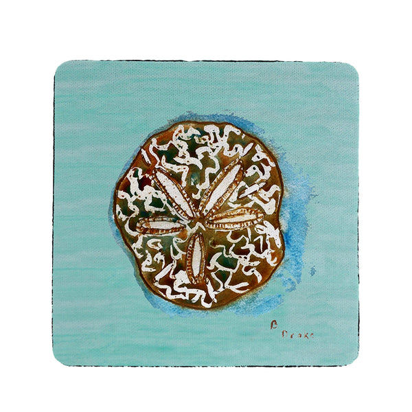 Aqua Sand Dollar Coaster Set of 4