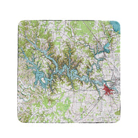 Tims Ford Lake, TN Nautical Map Coaster Set of 4