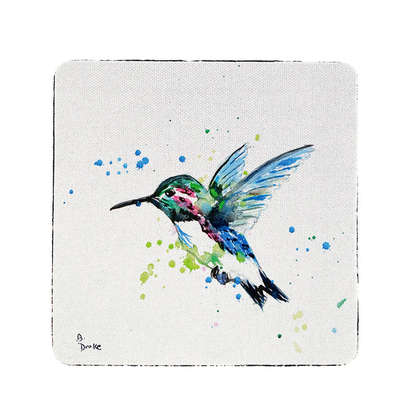 Green Hummingbird Coaster Set of 4