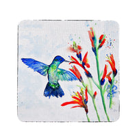 Hummingbird and Fire Plant Coaster Set of 4