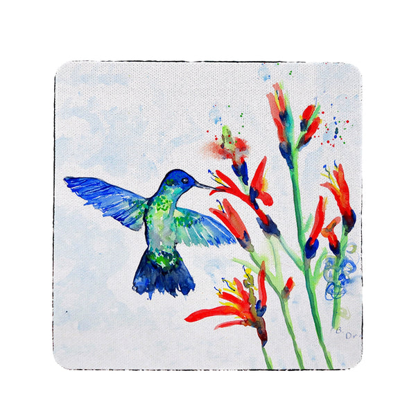 Hummingbird and Fire Plant Coaster Set of 4