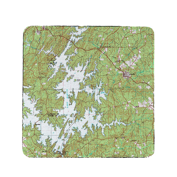 Lake Martin, AL Nautical Map Coaster Set of 4