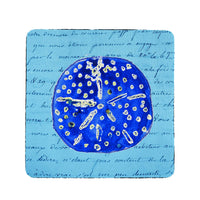 Blue Sand Dollar Coaster Set of 4