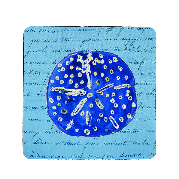 Blue Sand Dollar Coaster Set of 4