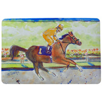 Racing Horse Gold Door Mat