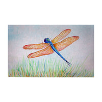 Amber & Blue Dragonfly Door Mat