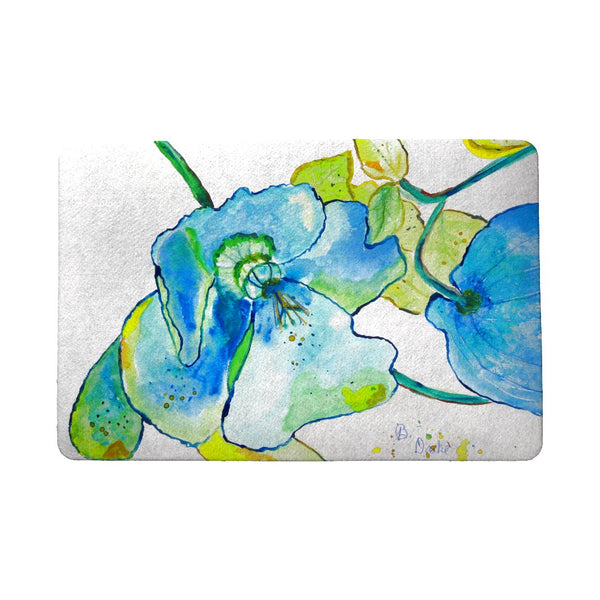 Blue Hibiscus Door Mat