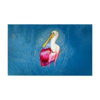 Spoonbill Portrait Door Mat