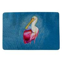 Spoonbill Portrait Door Mat