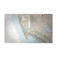 Naples - Chatham River to Clam Pass, FL Nautical Map Door Mat