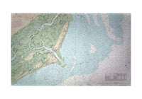 Fripp Island, SC Nautical Map Door Mat