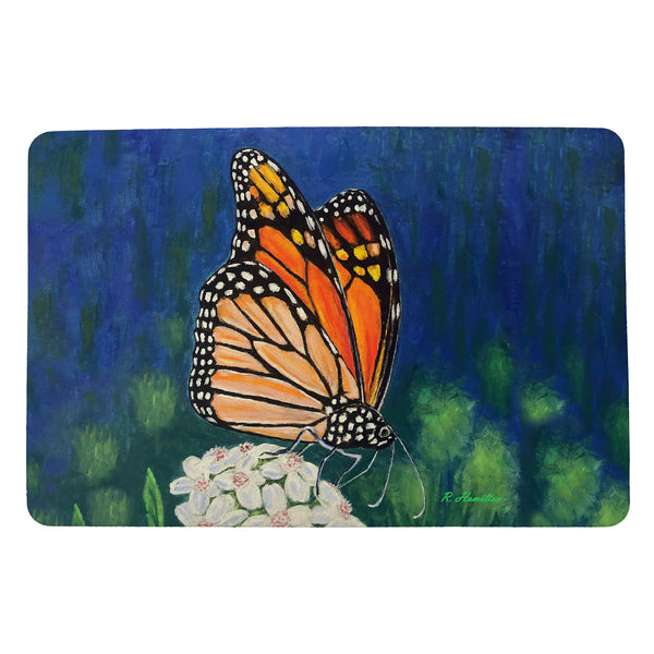 Monarch & Flower Door Mat