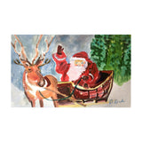 Reindeer & Santa Door Mat