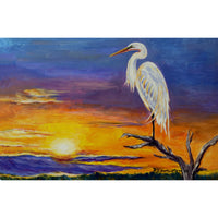 Egret Sunset Door Mat