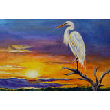 Egret Sunset Door Mat