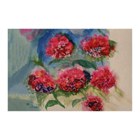 Red Geraniums Door Mat