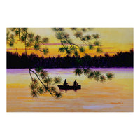Sunset Fishing Door Mat