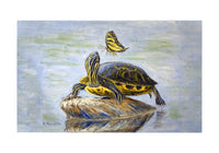 Turtle & Tiger Swallowtail Butterfly Door Mat