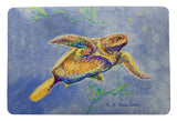 Pointillist Sea Turtle Door Mat