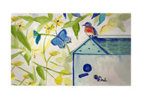 Blue Bird House Door Mat