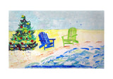 Beach Chair Christmas Door Mat