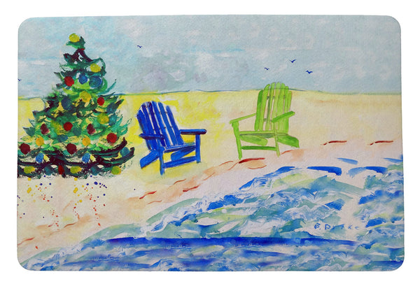 Beach Chair Christmas Door Mat