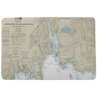 North Shore Long Island to Niantic Bay, CT Nautical Map Door Mat