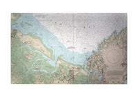 Essex Bay and Essex River, MA Nautical Map Door Mat