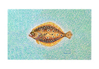 Pointillist Flounder Door Mat