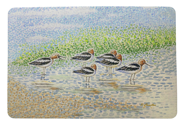 Summer Avocets Door Mat