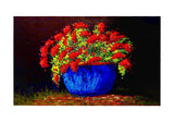 Potted Geraniums Door Mat