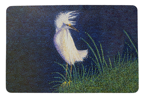 Windy Egret Door Mat