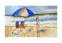 Beach Chairs & Girl Door Mat