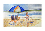 Beach Chairs & Girl Door Mat