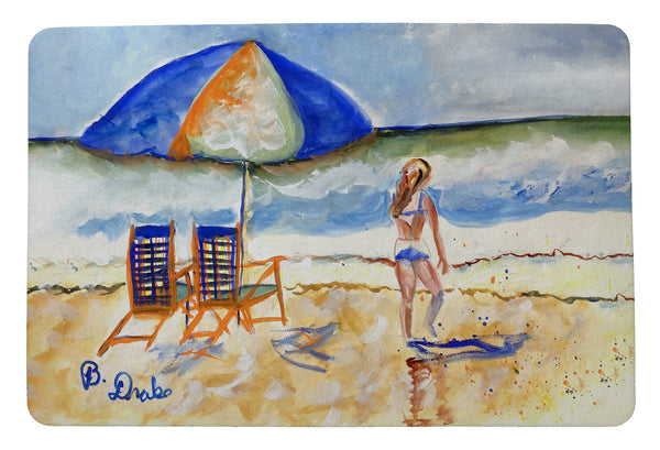 Beach Chairs & Girl Door Mat