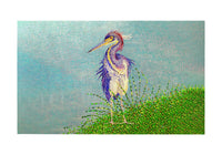 Windy Louisiana Heron Door Mat