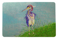Windy Louisiana Heron Door Mat