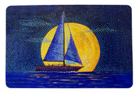 Moonrise Sailboat Door Mat