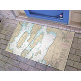 North Hero Island, VT Nautical Map Door Mat