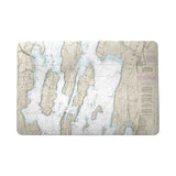 North Hero Island, VT Nautical Map Door Mat