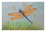 Pointillist Dragonfly Door Mat