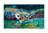 Colorful Cranes Door Mat