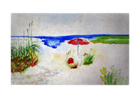 Red Beach Umbrella Door Mat