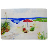 Red Beach Umbrella Door Mat