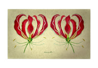 Red Lily Door Mat