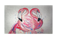 Betsy's Flamingos Door Mat