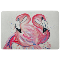 Betsy's Flamingos Door Mat