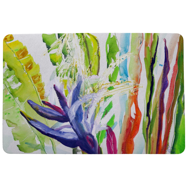 Abstract Bird of Paradise Door Mat