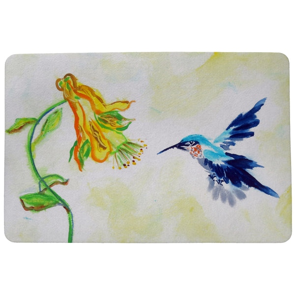 Bird & Yellow Flower Door Mat